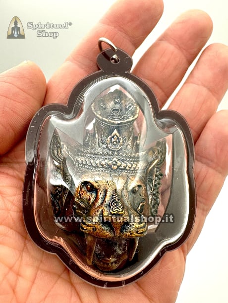 Talismano Thailandese Maschera Ruesi trasformazione GRAND TIGER Favoloso per ATTRARRE SOLDI, SUCCESSO, LAVORO, POTERE. BENEDETTO dal Monaco Tempio Wat Bang Phra*