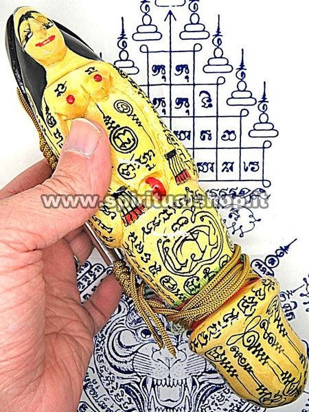 ENORME Amuleto Thai Propiziatorio per FORZA SESSUALE FASCINO MAGNETICO Lavorato e Dipinto a Mano + Mantra speciale (Ultimo Rimasto!)*