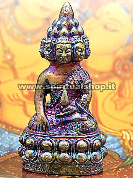 Buddha 9 Facce Kring forgiato con BRONZO Sacro ARCOBALENO per Protezione, Fortuna, Benessere Economico* (TORNATO 1 UNICO PEZZO!)