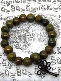 Bracciale Mala Portafortuna legno di Sandalo Benedetto dai Monaci + Tela Sacra in Regalo