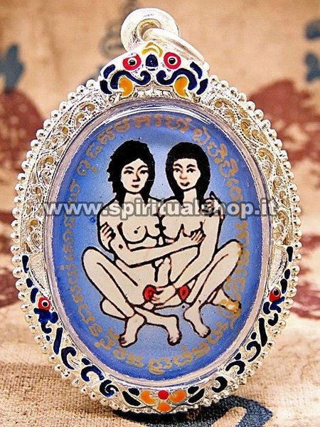 Rito di Lesbo in Argento Amuleto Thailandese Donna per Sedurre molte Donne, aumenta il tuo Fascino!*