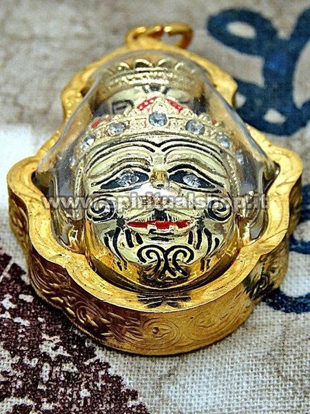 Attrarre Soldi Talismano Maschera di Ruesi con Zirconi Magia Thailandese + Mantra per Attivarla