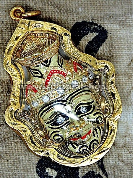 Attrarre Soldi Talismano Maschera di Ruesi con Zirconi Magia Thailandese + Mantra per Attivarla