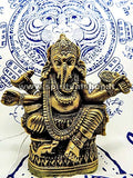 Statua Ganesh (Il distruttore degli Ostacoli e Portatore di Ricchezza) in Ottone Energizzata da Monaci con certificato Min. Beni Culturali Thailandese!