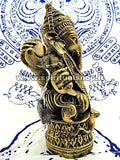 Statua Ganesh (Il distruttore degli Ostacoli e Portatore di Ricchezza) in Ottone Energizzata da Monaci con certificato Min. Beni Culturali Thailandese!