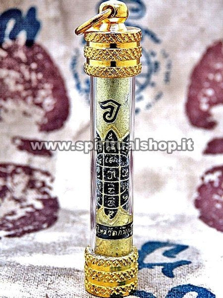 Ciondolo Magico BIG TAKRUT in Bronzo Ricchezza* Fortuna Benessere* + Tela Sacra Pha Yant Bianca Regalo!