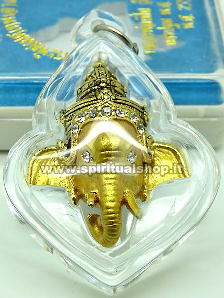 Ganesh per Attrarre SUCCESSO, RICCHEZZA, ABBONDANZA, RIMUOVE PROBLEMI (Edizione Lusso Tempio Wat Bang Phra Unico Pezzo)*