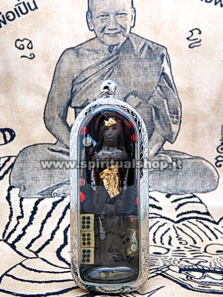 Amuleto Necromantico Thailandese WAD PHULOK Terre degli 11 Templi ESCLUSIVO per Propiziare Grosse Vincite per Giocatori *