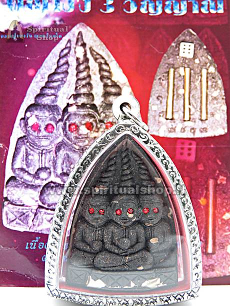 amuleto thailandese triplo phra gang