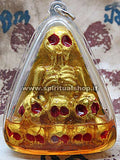 Amuleto Thailandese Necromantico Potenza dei 9 Teschi (Doppio Olio) per Propiziare Flusso di Denaro e Grosse Vincite*