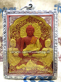 Amuleto BUDDHA ELITE Dorato (Nuova Versione) con PEZZO ORIGINALE VESTE Arancione del Monaco Superiore Wat Bang Phra per RICCHEZZA E SUCCESSO* (Unico Pezzo!)*