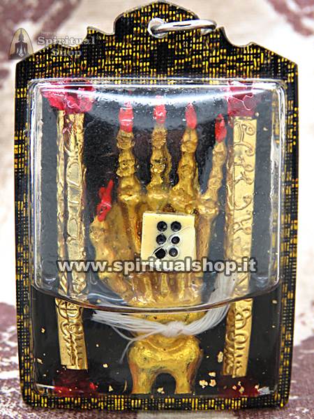 Amuleto Thai Necromantico NUOVO 'LA MANO VINCENTE' 🎲  Doppio Takrut/SaiSin Propiziare Grosse Vincite (Unico Pezzo Disponibile)*