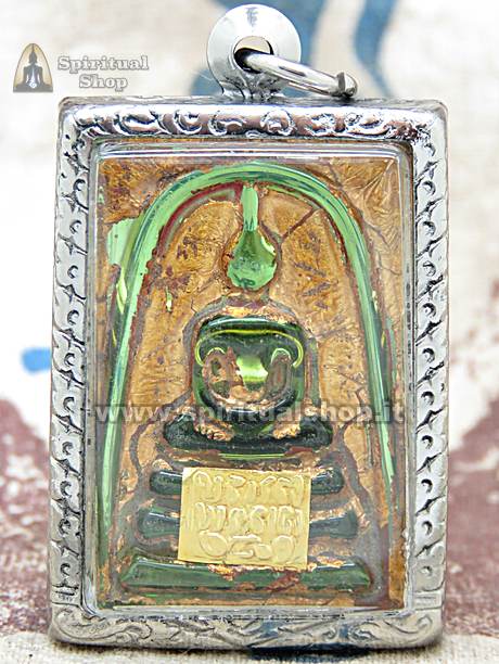 Amuleto Thailandese KRAW SOMDEJ CRYSTAL GREEN per FORTUNA PROTEZIONE RICCHEZZA (Unico Pezzo)*