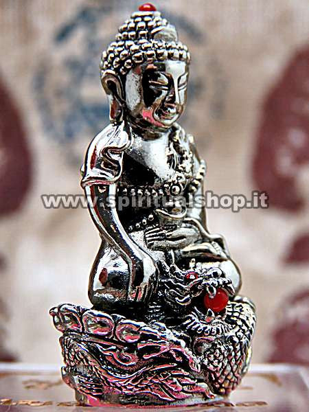 Statuina Buddha sul Dragone Alato forgiata con i metalli Sacri Collectors Limited Edition e Temple Box! ULTIMO PEZZO AL MONDO!