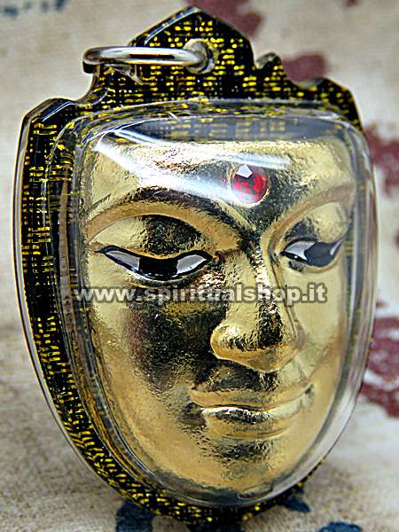 amuleto thailandese buddha faccia d'oro