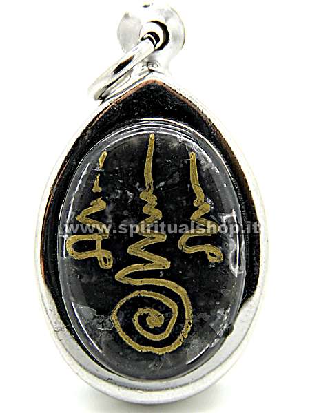 LEK LAI Talismano Grezzo Qualità 'Kod Koth' in Amuleto Acciaio (Rif. LL13) 42x24mm NON FARTELO SFUGGIRE!