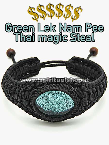 Amuleto Bracciale in vero GREEN LEK NAM PEE per Attrazione DENARO e RICCHEZZA Introvabile e Stupendo!*