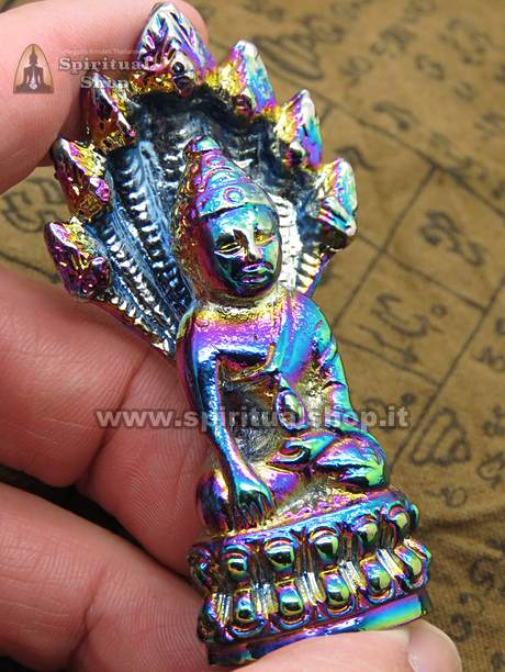 Stupenda Statuina di BUDDHA NAGA METALLI RAINBOW MASSIMA PROTEZIONE pezzo Unico IMPERDIBILE!*