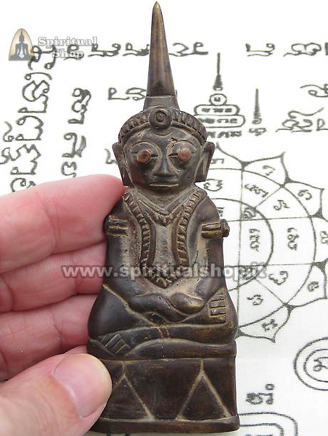 Vecchia Statuina Phra Gang Metalli dal Tempio Wat Bang Phra per Richiamare RICCHEZZA ABBONDANZA e AMORE*